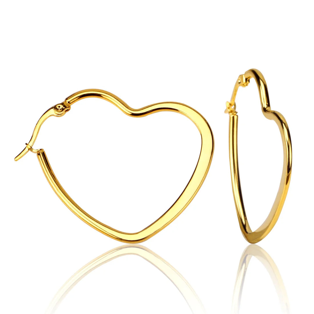 Heart- Shaped Hoops