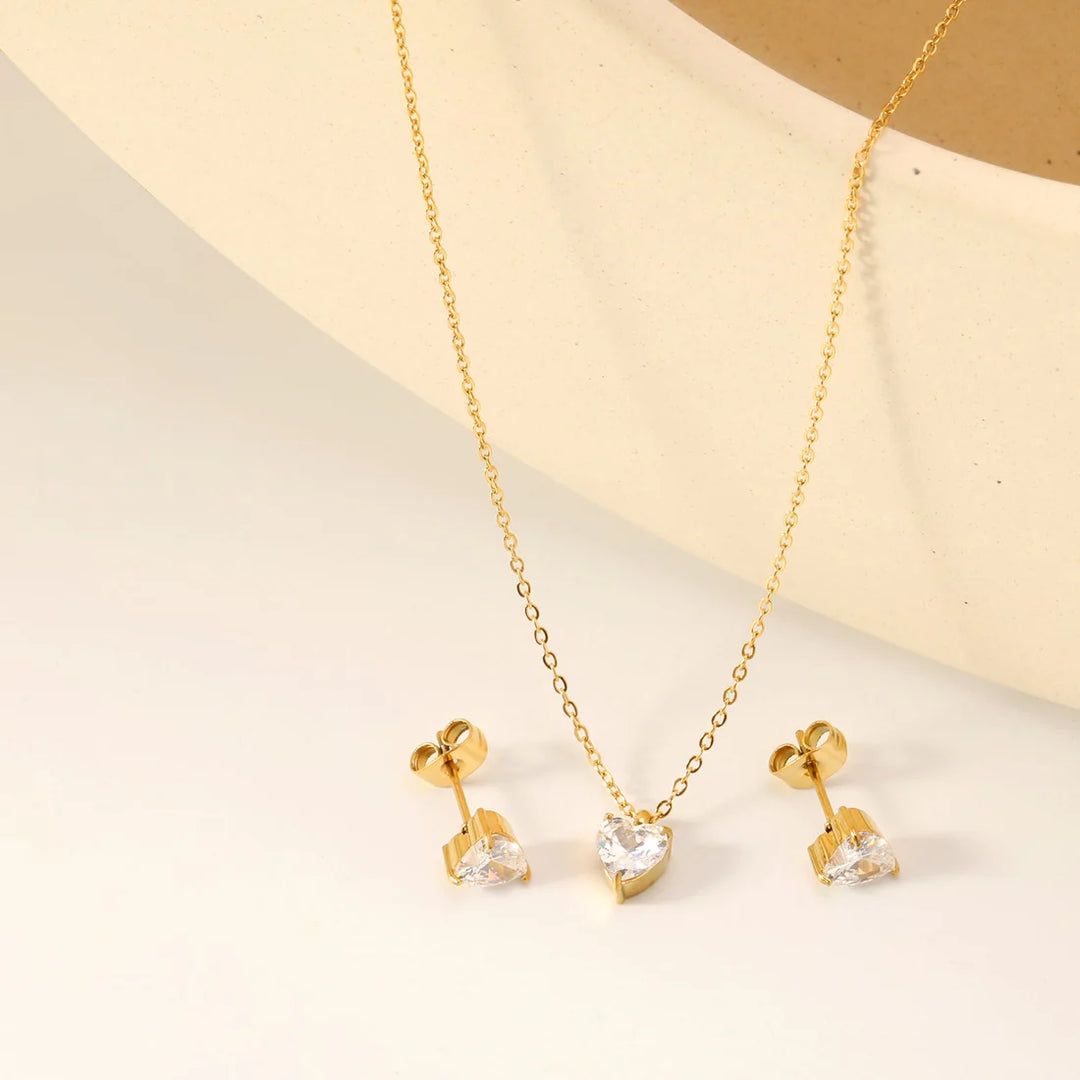 Heart-Shaped Gem Set